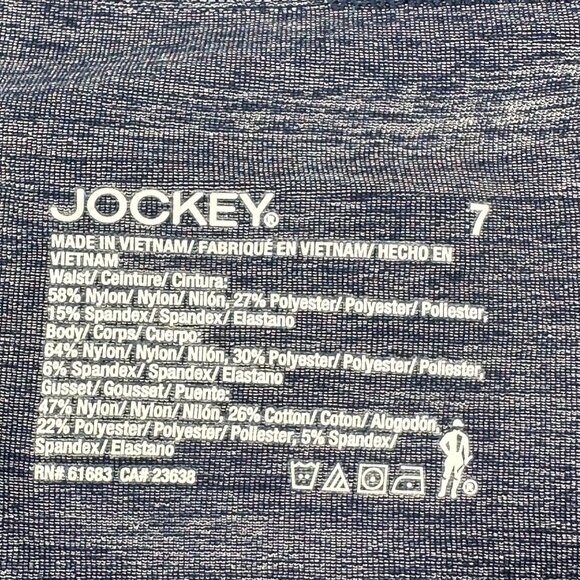 Jockey Women's Size Large 7 Panty Bikini Smooth And Shine Blue New With Tags - Picture 5 of 8